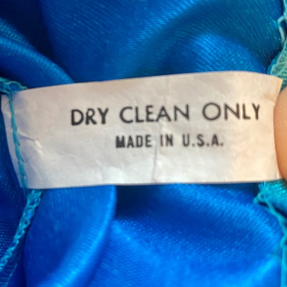 🦋BARBARA CHODOS🦋 for MICHAEL MARCELLA VTG SATIN PUFF SLEEVE JEWEL DROP WAIST👗 - Picture 9 of 13